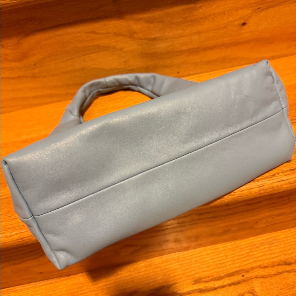 Elegant Blue Leather Hobo Bag - Picture 4 of 4
